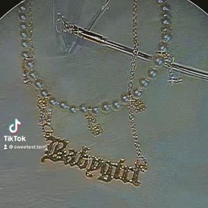 angel pearl necklace SET